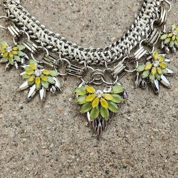 5/$100 SALE - BGBGMAxAzria Floral Stone Aqua Combo Necklace - Picture 5 of 8